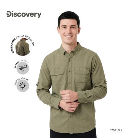 CAMISA ML CAB PLUS DX4576-308-76813LMGR VERDE 7453103790577-VC