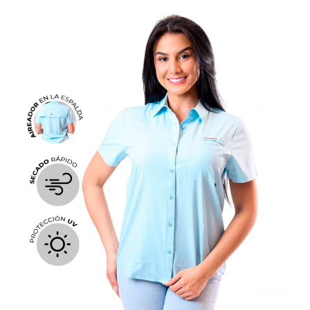 CAMISA MC PLUS MUJER DX5078-509-83604LBL