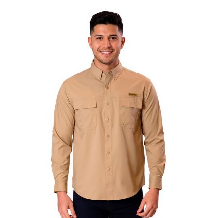 CAMISA ML DX5280-308-85607KHK KAKI 7453121454642-KH